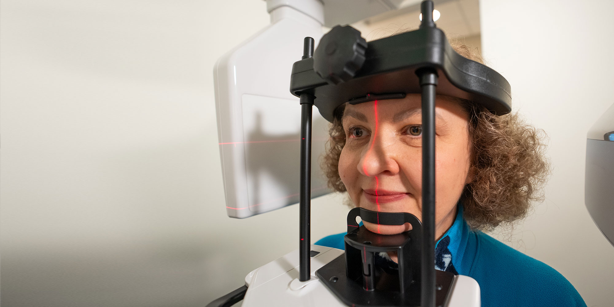 dental implant patient under going cbct scan for their treatment