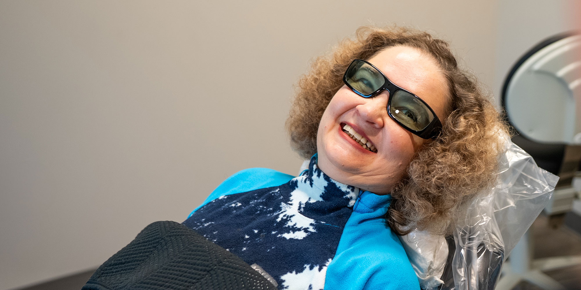 patient prep and ready for their dental procedure